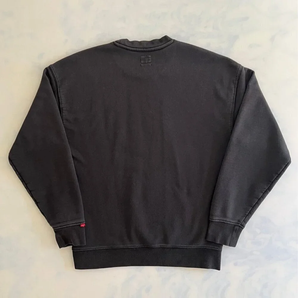 Levi's Black Crewneck Logo Fleece Sweater Men's XS